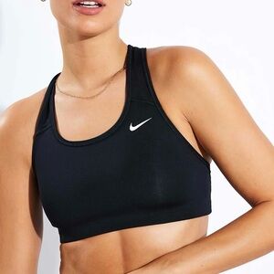 Nike Swoosh Sports Bra Black Medium Support Dri-Fit Non-Padded XS BV3630-010